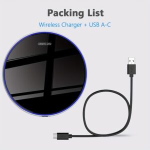 Carregador Sem Fio Para IPhone 15 14 13 12 Pro Max Mini 11 XS XR X 8 Plus Para Airpods 3 15W Carregamento Sem Fio Rápido Para Samsung Galaxy S24/S23/S23 Ultra/S22/S22+/S22 Ultra/S21/S21+/S21 Utral/S20/S20+/S10/S10+/S9/S9+/S8/S8+, Note 20/10, Z Fold Z Flip