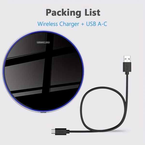 Carregador Sem Fio Para IPhone 15 14 13 12 Pro Max Mini 11 XS XR X 8 Plus Para Airpods 3 15W Carregamento Sem Fio Rápido Para Samsung Galaxy S24/S23/S23 Ultra/S22/S22+/S22 Ultra/S21/S21+/S21 Utral/S20/S20+/S10/S10+/S9/S9+/S8/S8+, Note 20/10, Z Fold Z Flip